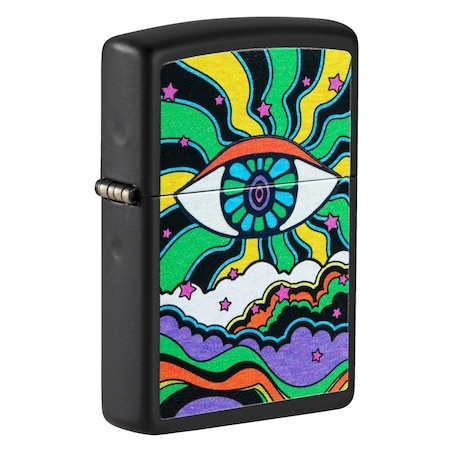 Zippo 2023 Zippo Black Light Eye Design, Black Matte ZIP-49699